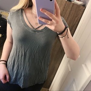 AMERICAN EAGLE gray soft & sexy shirt